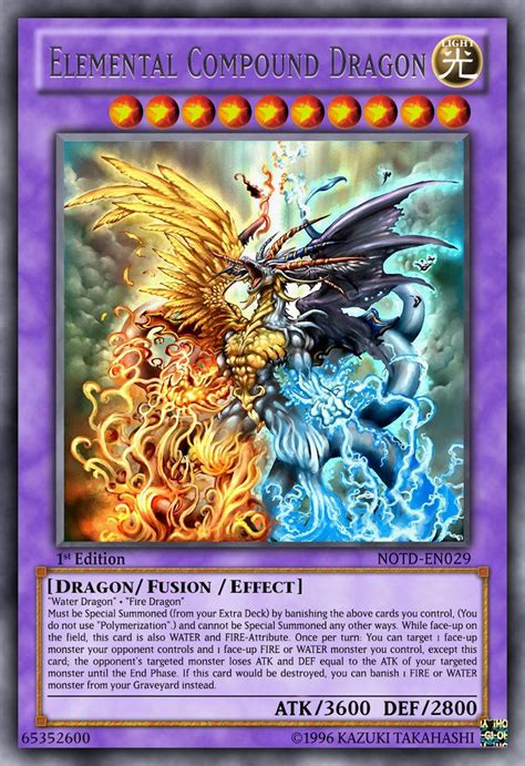 Elemental Compound Dragon Custom Yugioh Cards Yugioh Cards Yugioh