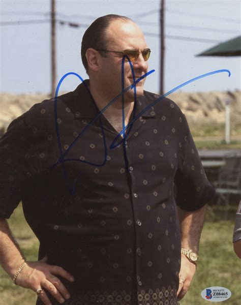 James Gandolfini Signed The Sopranos 8x10 Photo Beckett Coa