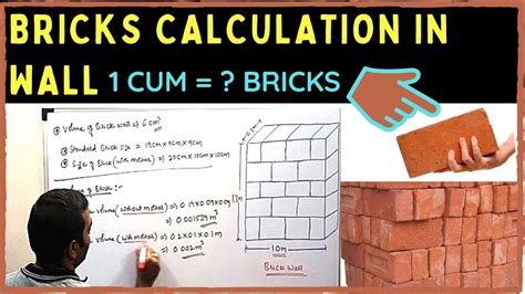 Bricks Calculation In Wall How To Calculate Number Of Bricks Youtube