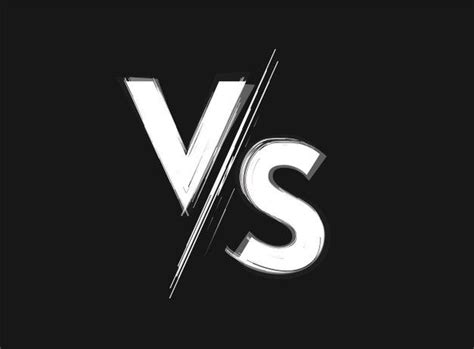 Vs Versus Grunge Icon Black And White Grunge Icon Black And White