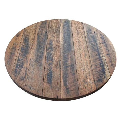 Rustic Recycled Round Wood Table Top   Apex