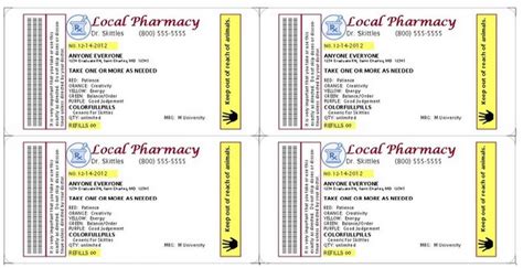 Pill bottle label template 4 best images of prescription bottle. Pin by KATHY March on Grad | Label templates, Pill bottles ...