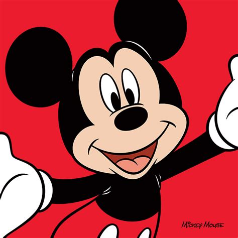 Mickey Mouse Red Canvas Print The Art Group