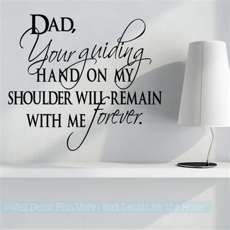 Wall Stickers Dad Guiding Hand Forever Father Quote Vinyl Letter Decals
