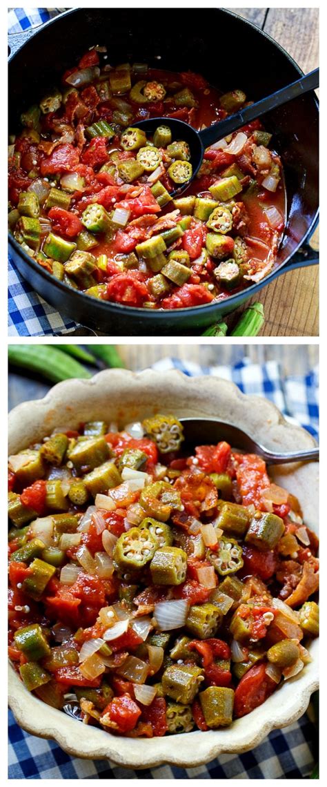 But if you'd rather use an oil garlic powder: Stewed Okra and Tomatoes - Spicy Southern Kitchen | Recipe ...