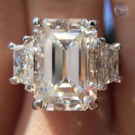 718ct Emerald Cut Diamond Engagement Ring