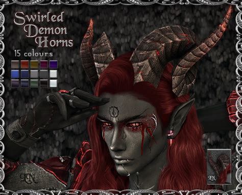 ∙∙ Swirled Demon Horns Sims 4 ∙∙ Sims 4 Sims Sims 4 Characters