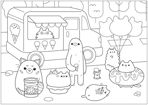 Pusheen To Color For Kids Pusheen Kids Coloring Pages