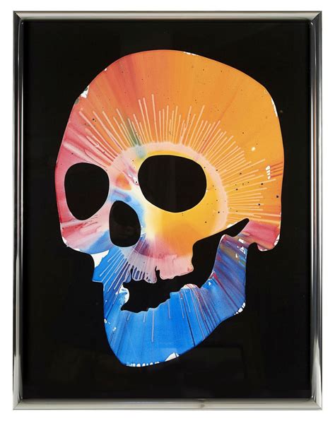 Damien Hirst 1965 Skull 2009 Spin Painting Sur Carton 71