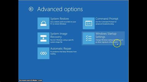 Windows 8 Advanced Boot Options Menu Youtube