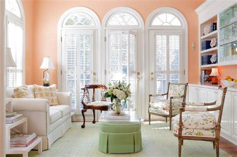 Soft Peach Color Walls For Sophisticated Interior Look Living Room