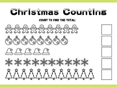 Christmas Counting Worksheet Teaching Resources