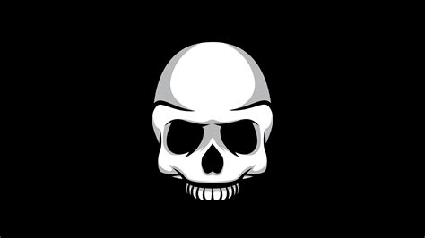 Skull Digital Art Minimalism Artwork 1920x1080 Wallpaper