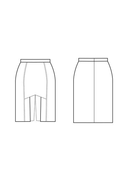 Premium Vector Technical Drawing Skirt
