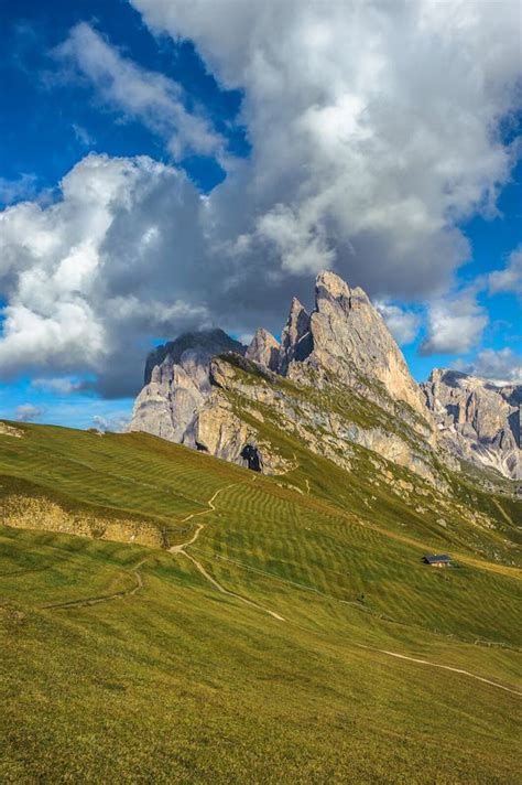 Seceda Peak Odle Mountain Range Gardena Valley Dolomites Italy