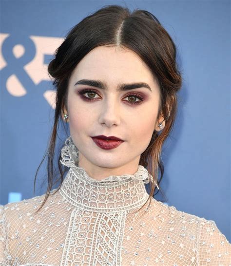 The 50 Best Red Lips Of The Year Lily Collins Hair Lily Collins