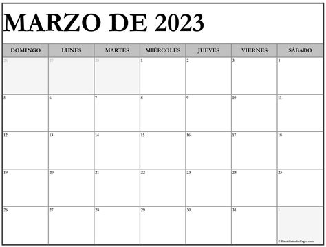 Marzo De 2023 Calendario Gratis Calendario Marzo