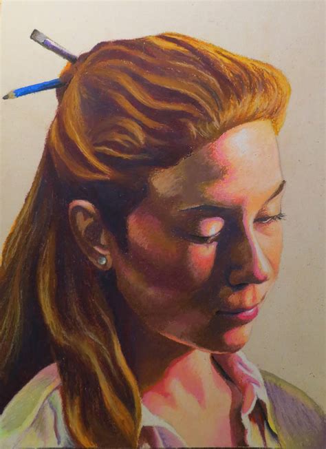 Self Portrait Oil Pastel 2014 By Enigmaticdoodle On Deviantart