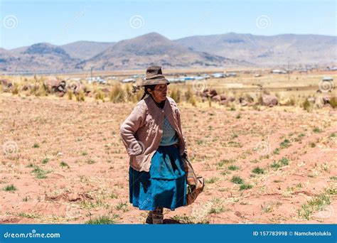Peruvian Woman Carrying A Bag Editorial Stock Photo Image Of Scene