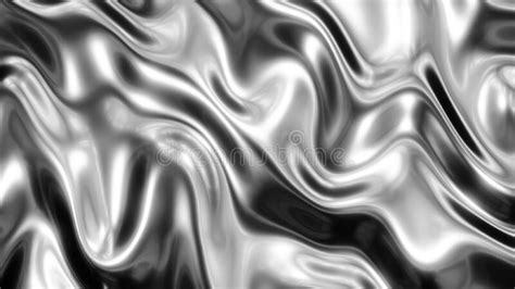 Silver Metallic Waves Shiny Chrome Metal Wavy Liquid Pattern Texture