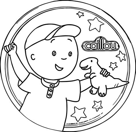 Circle Caillou Dinosaur Coloring Page Wecoloringpage 20592 The Best