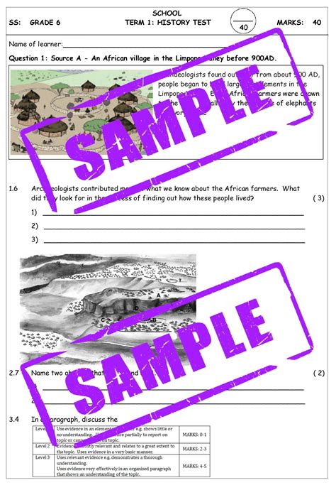 Grade 6 History Mapungubwe Worksheets For Your Class