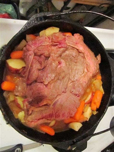 How To Cook Pot Roast In A Cast Iron Dutch Oven Pot Roast Roast Beef Recipes Dutch Oven Pot