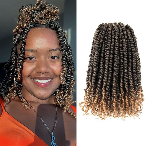 Amazon Com The Bohobabe Pre Twisted Passion Twist Crochet Hair Inch Short Pre Looped