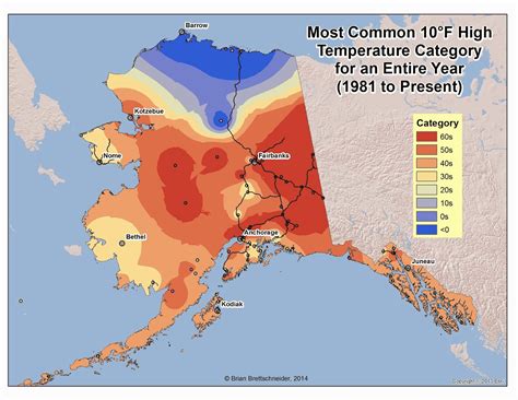 Deep Cold Alaska Weather And Climate High Temperature Categories
