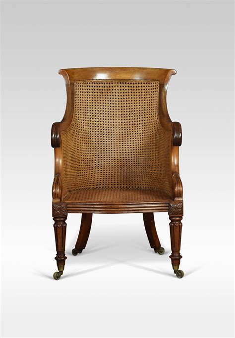 A good quality matched pair of regency mahogany open armchairs. Regency Mahogany Bergere Armchair - Antiques Atlas
