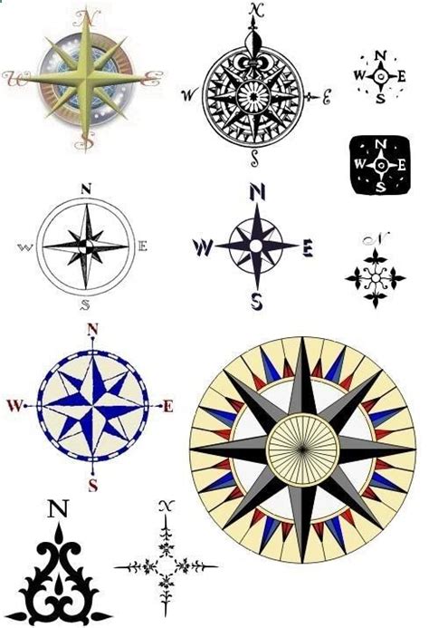 Compass Tattoo Nautical Compass Rose Tattoos Cooltatz