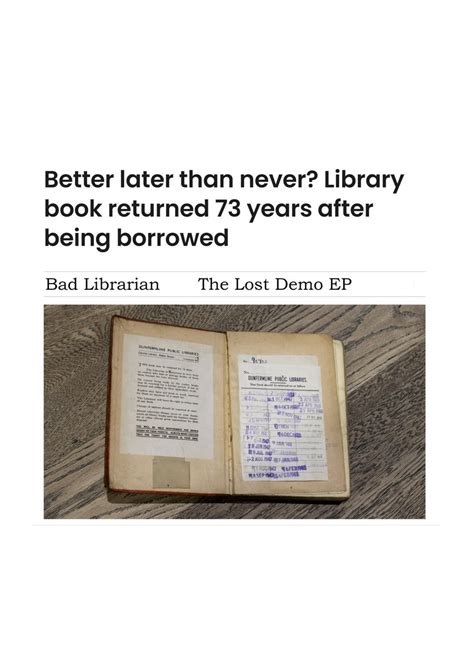 The Lost Demo Ep Bad Librarian