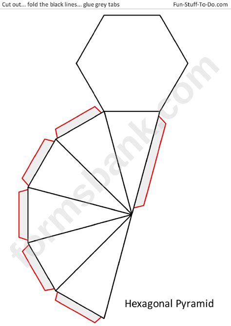 Planificação Da Piramide Hexagonal