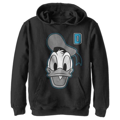 Disneys Donald Duck Boys 8 20 Varsity Letter Face Pullover Graphic