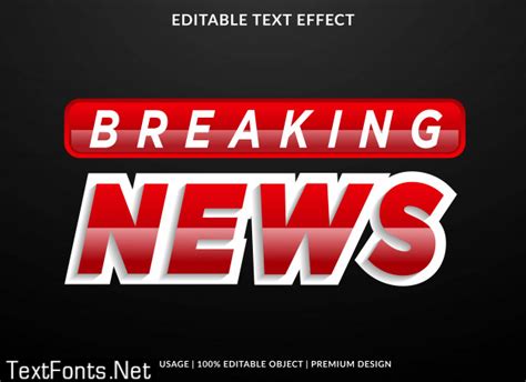 Breaking News Text Effect With Bold Style