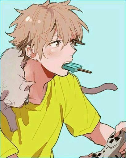 Cute Cat Gamer Guy Anime Boy Gamers Anime Anime Guys