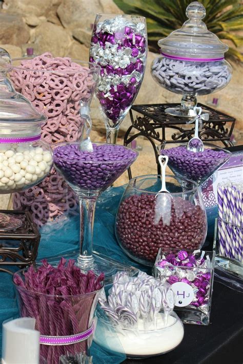 purple lavender violet candy bars and buffets candy bar wedding wedding candy candy buffet