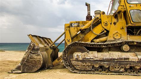 Free Images Asphalt Yellow Caterpillar Bulldozer Power Excavator