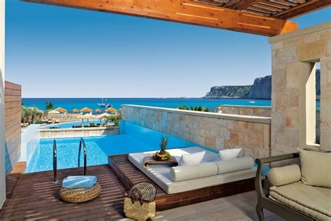 Princess Seafront Private Pool Junior Suite Aquagrand Of Lindos