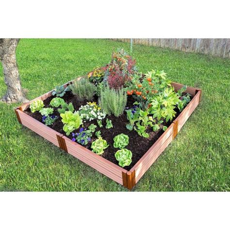 Frame It All 96 In W X 96 In L X 11 In H Brown Raised Garden Bed Lowes