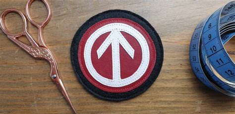 Tyr Round Rune Emblem Patch Patch Leather Application On Etsy