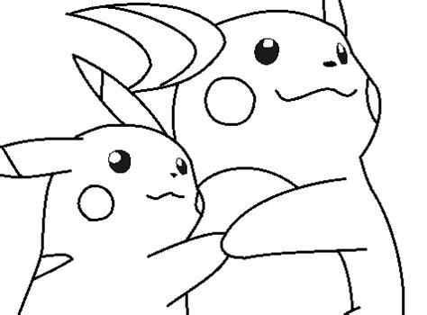Raichu And Pikachu Coloring Page
