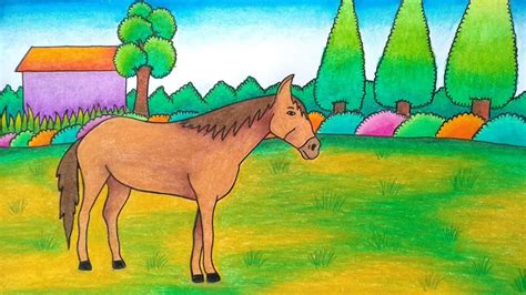 Menggambar Kuda Cara Menggambar Hewan Berkaki Empat Youtube
