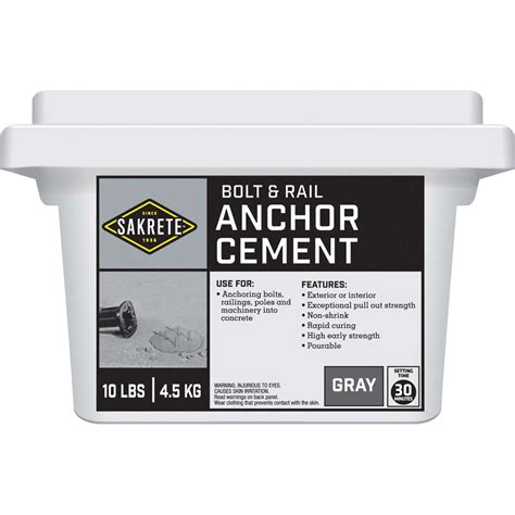Sakrete Anchoring Cement 10 Lb Gray Ace Hardware