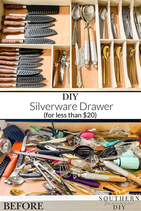 Build A Diy Silverware Organizer Silverware Organization Diy