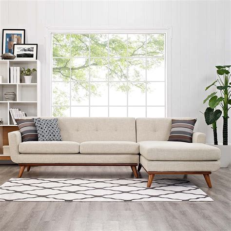 Mid Century Modern Sectional Sofa With Chaise For Sale Online Stylish