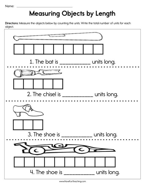Free Preschool Kindergarten Measurement Worksheets Printable K5