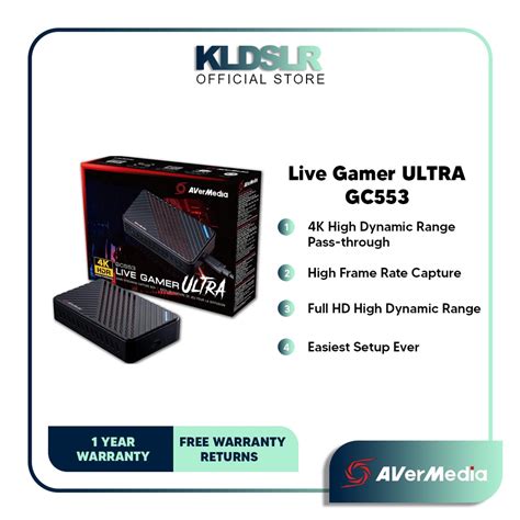 Avermedia Live Gamer Ultra Hdmi Capture Card Gc553 Shopee Malaysia