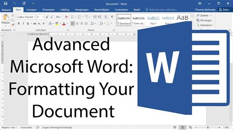 Advanced Microsoft Word Formatting Your Document