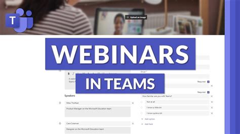 The New Webinars In Microsoft Teams Feature The Learning Zone